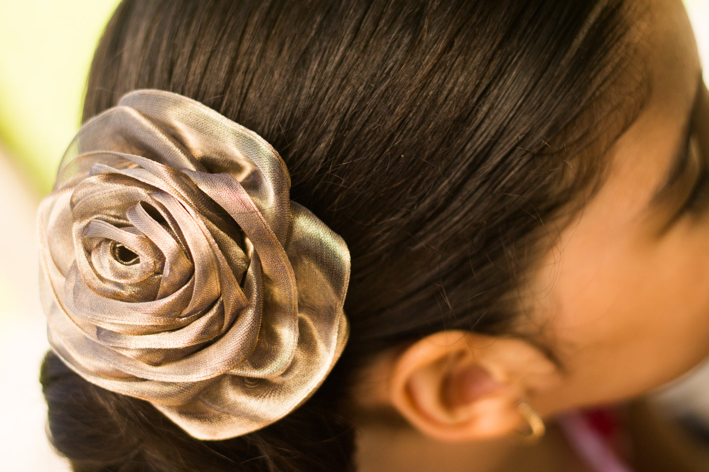 Golden Rose Statement Hair Clip