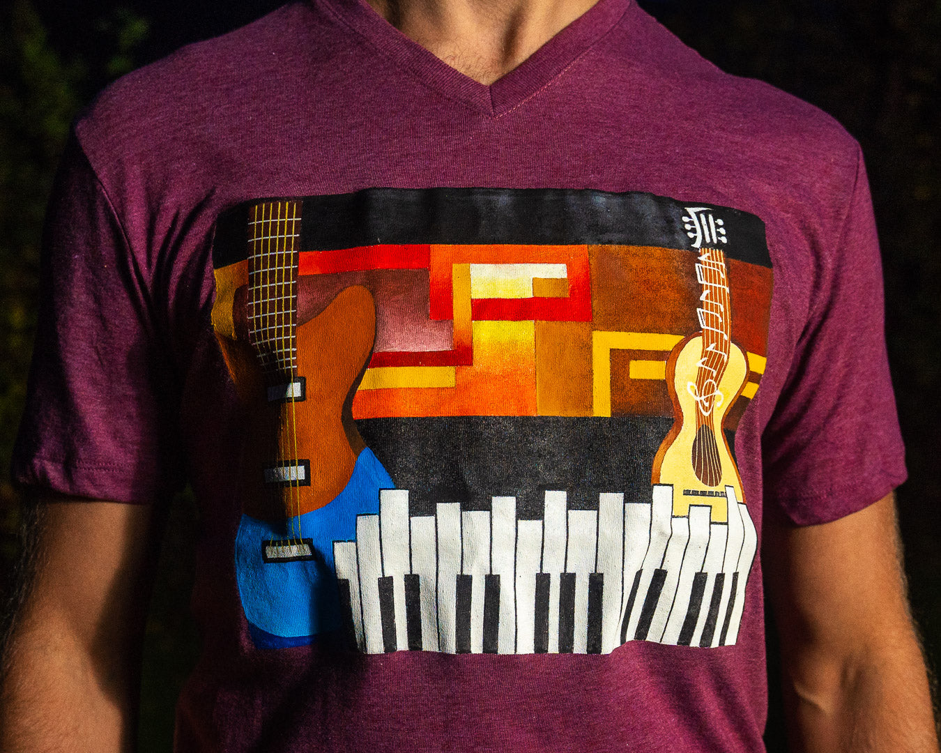 Musical Hand Painted T-shirt